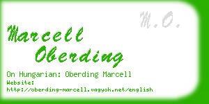 marcell oberding business card